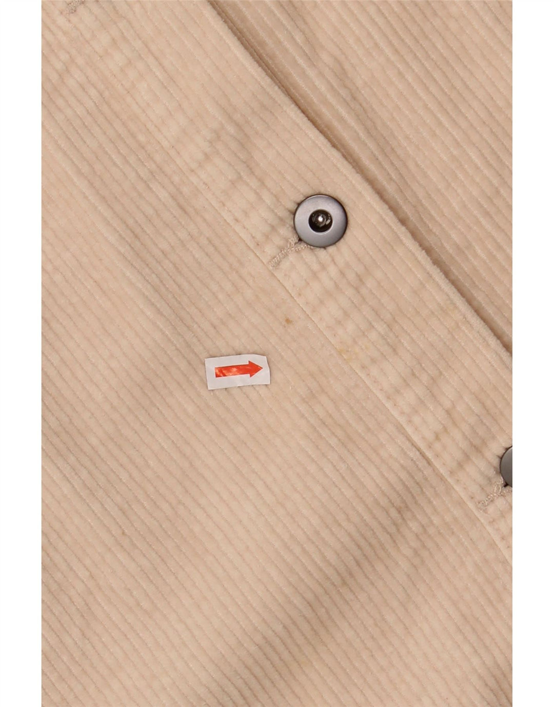 ZARA Mujer Camisa De Pana Extragrande UK 44 Mediana Algodón Blanco Roto