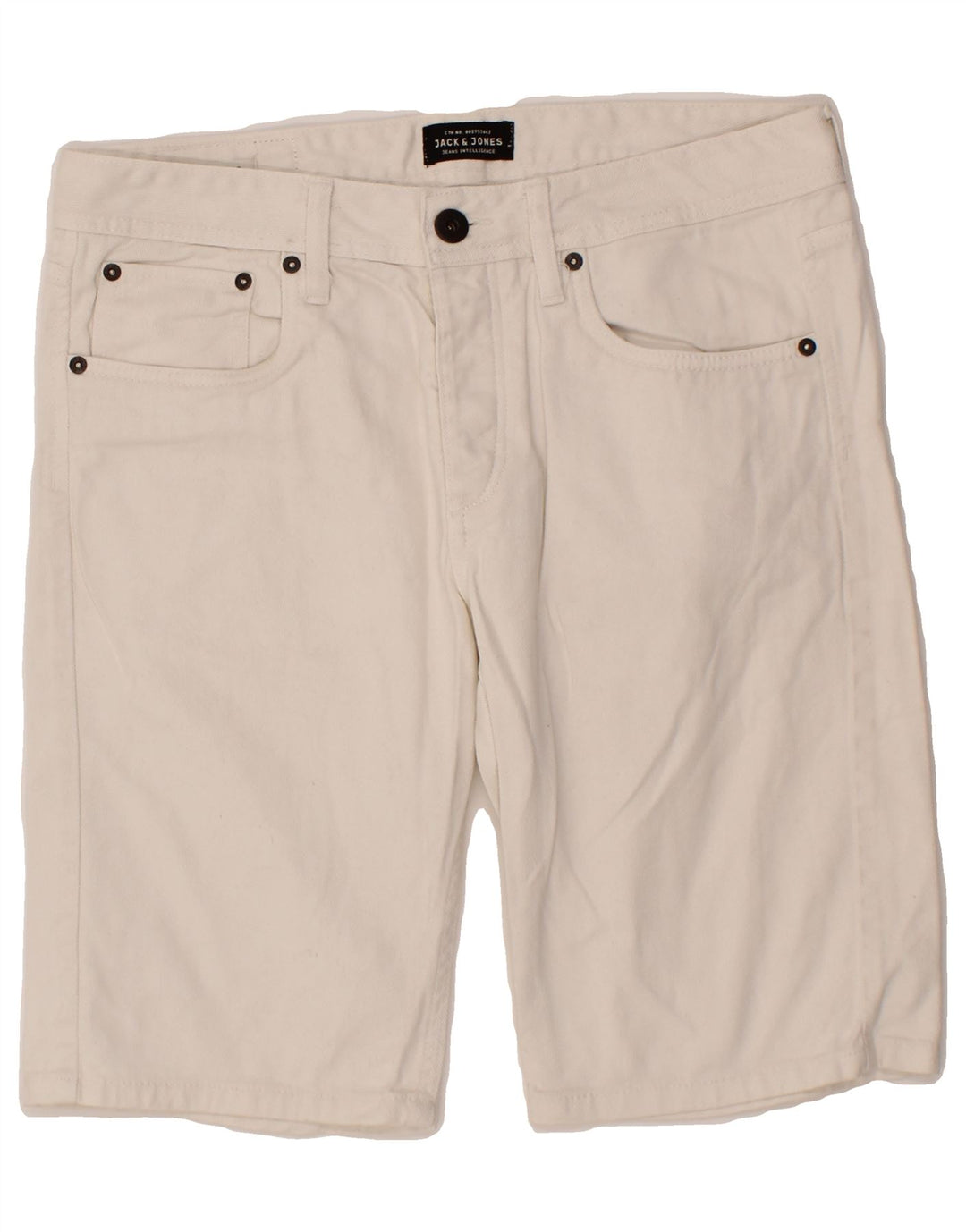 JACK & JONES Mens Denim Shorts Medium W32  White Cotton Vintage Jack & Jones and Second-Hand Jack & Jones from Messina Hembry 