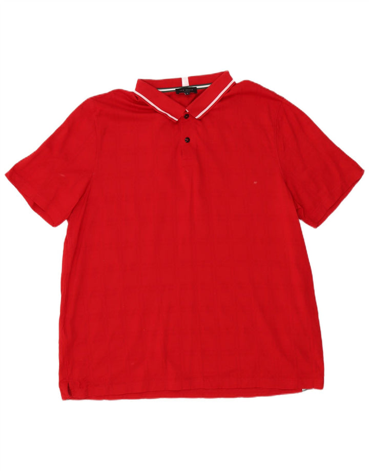 Polo Ted Baker para hombre talla 5 XL algodón rojo