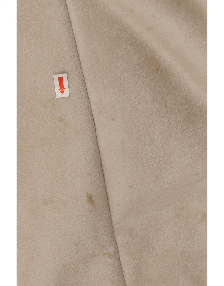ZARA Womens Oversized Sherpa Overcoat UK 10 Small Beige Polyester