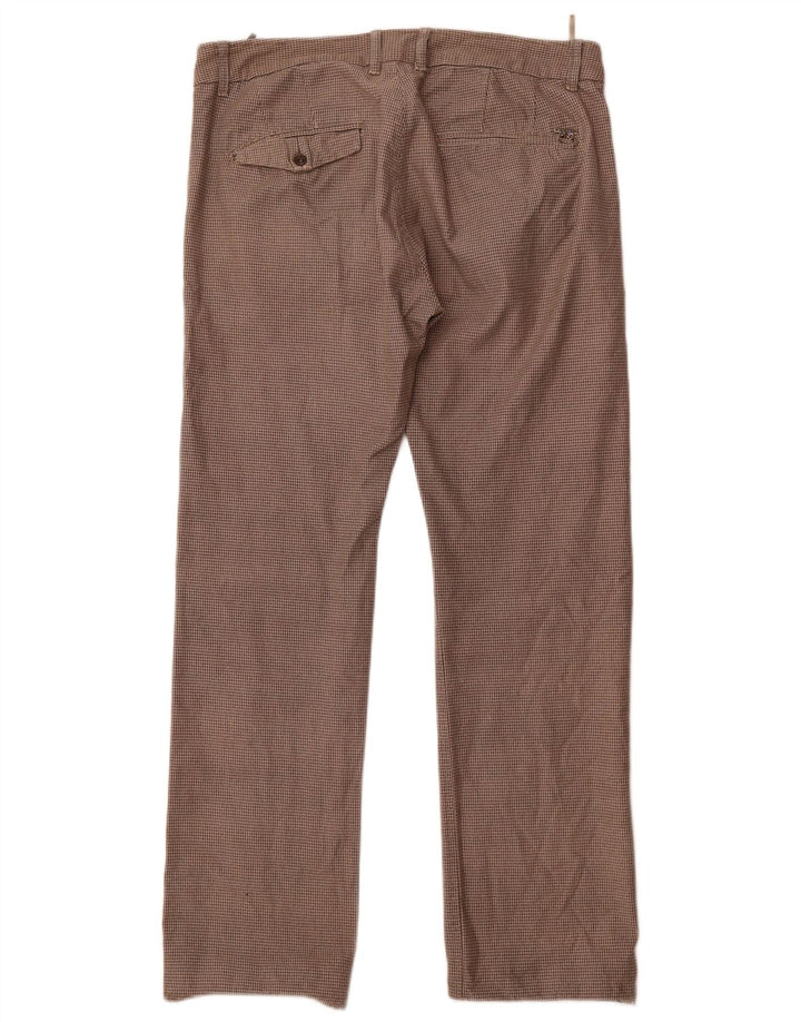 Diesel Pantalones chinos rectos para hombre W33 L33 Algodón de pata de gallo gris