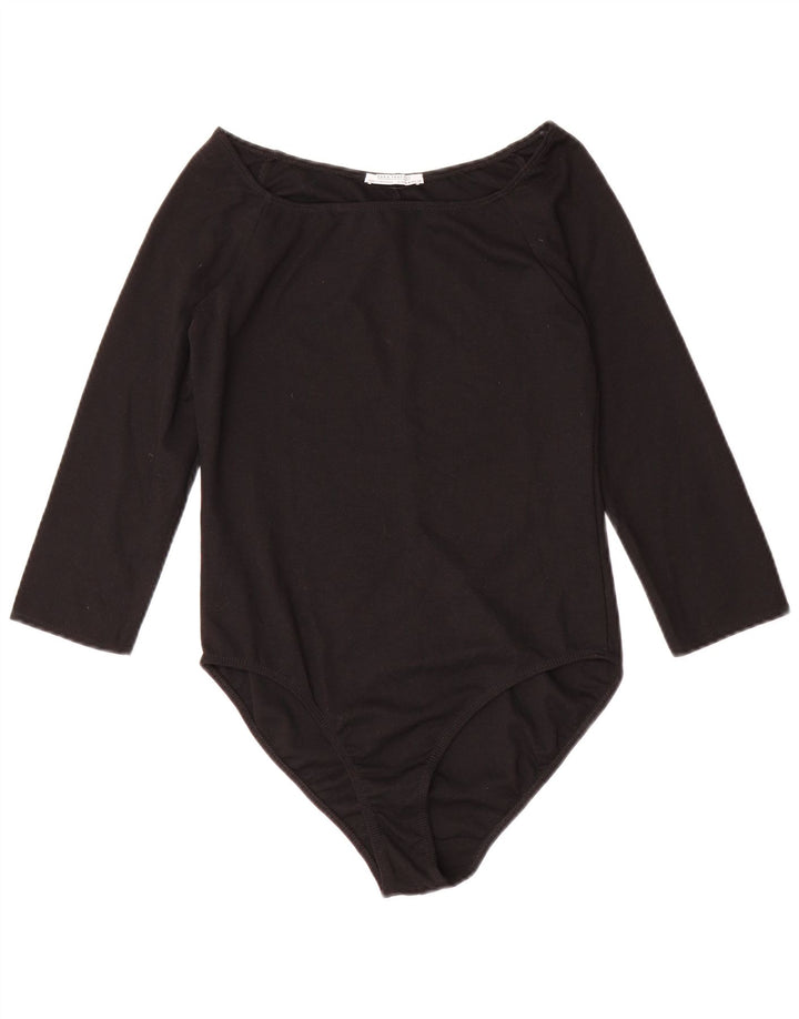 Zara Body Manga 3/4 Mujer UK 42 Mediano Negro Poliéster