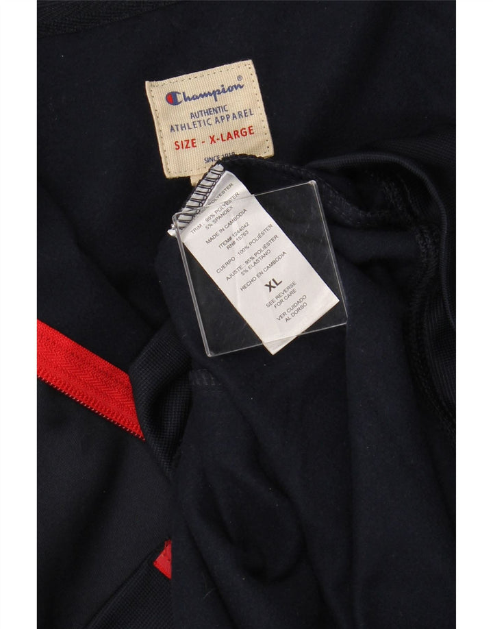 CHAMPION Chaqueta de chándal para hombre XL Azul marino Colorblock Poliéster