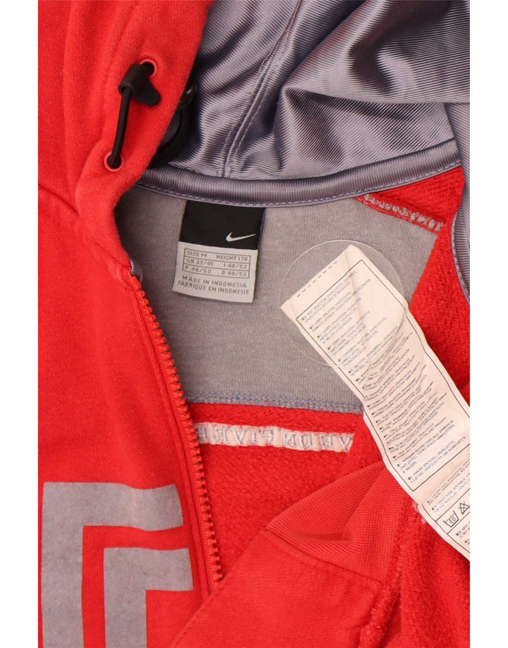 Nike Sudadera con capucha y cremallera gráfica para hombre Algodón rojo medio con bloques de color