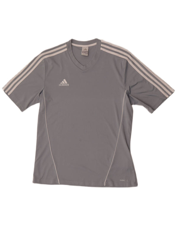 Adidas Hombre Camiseta Top Grande Gris Poliéster