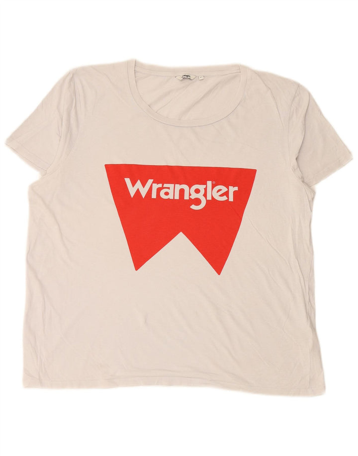 WRANGLER Camiseta gráfica extragrande para mujer UK 18 XL Algodón blanco