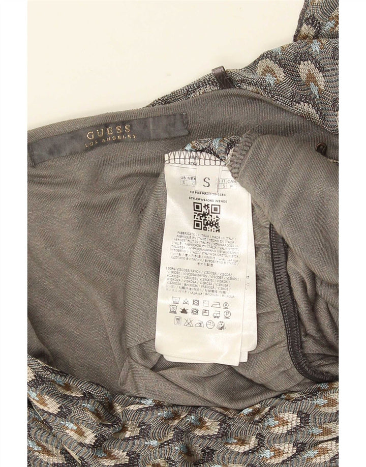 Guess Mono Mujer UK 10 Viscosa Geométrica Gris Pequeño