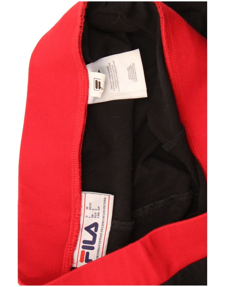 Fila Leggings gráficos para mujer UK 8 Small Algodón negro