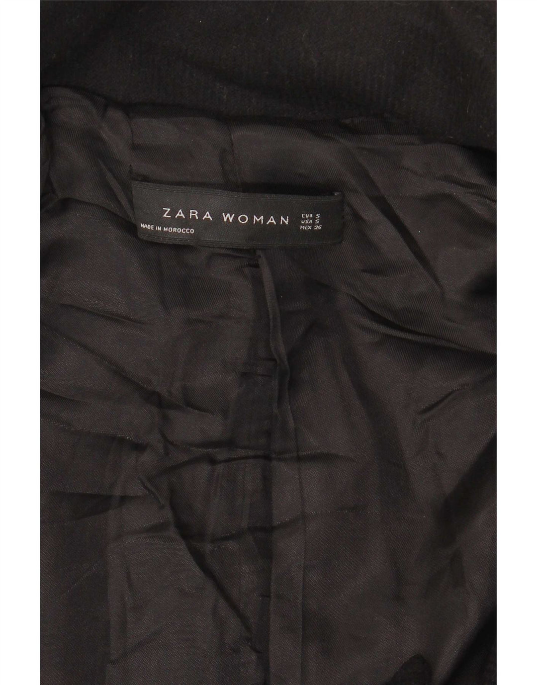 Zara Mujer Abrigo Reino Unido 10 Pequeño Negro
