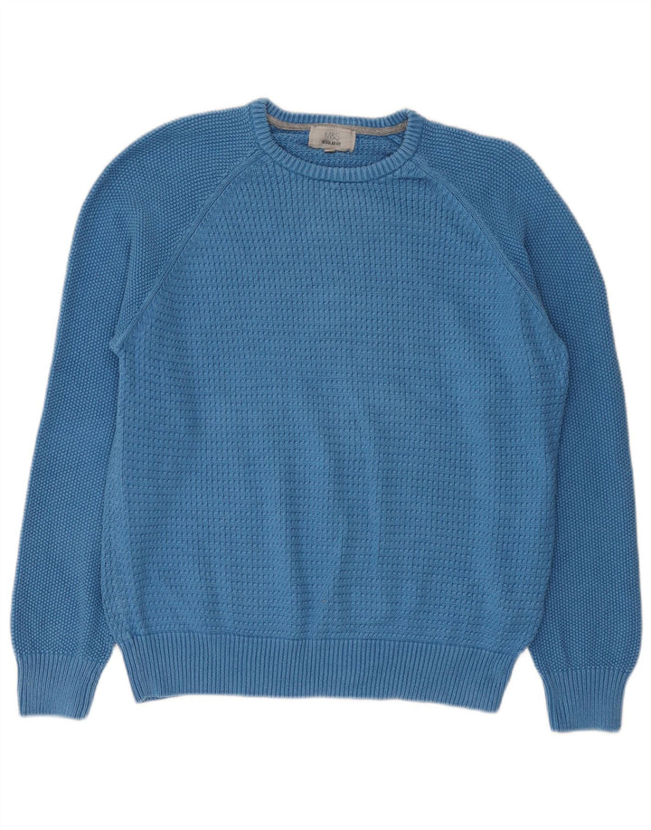 Marks & Spencer Jersey tipo jersey con cuello redondo y ajuste regular para hombre Azul medio