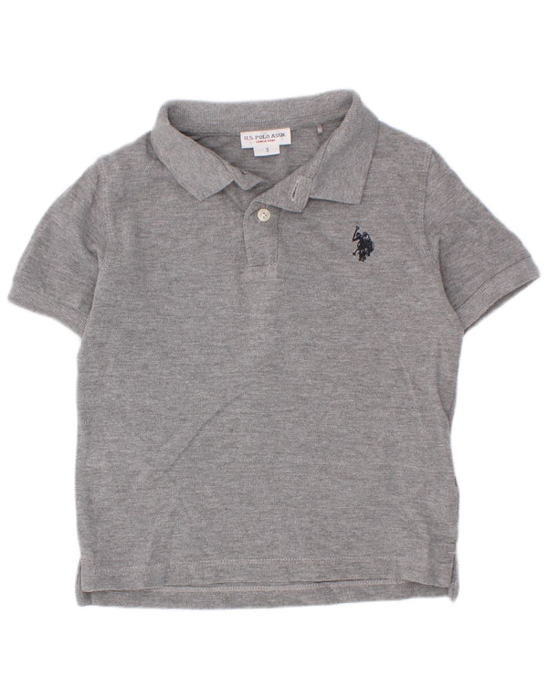 Asociación de Polo de EE. UU. Camisa Niño 2-3 Años Gris Algodón