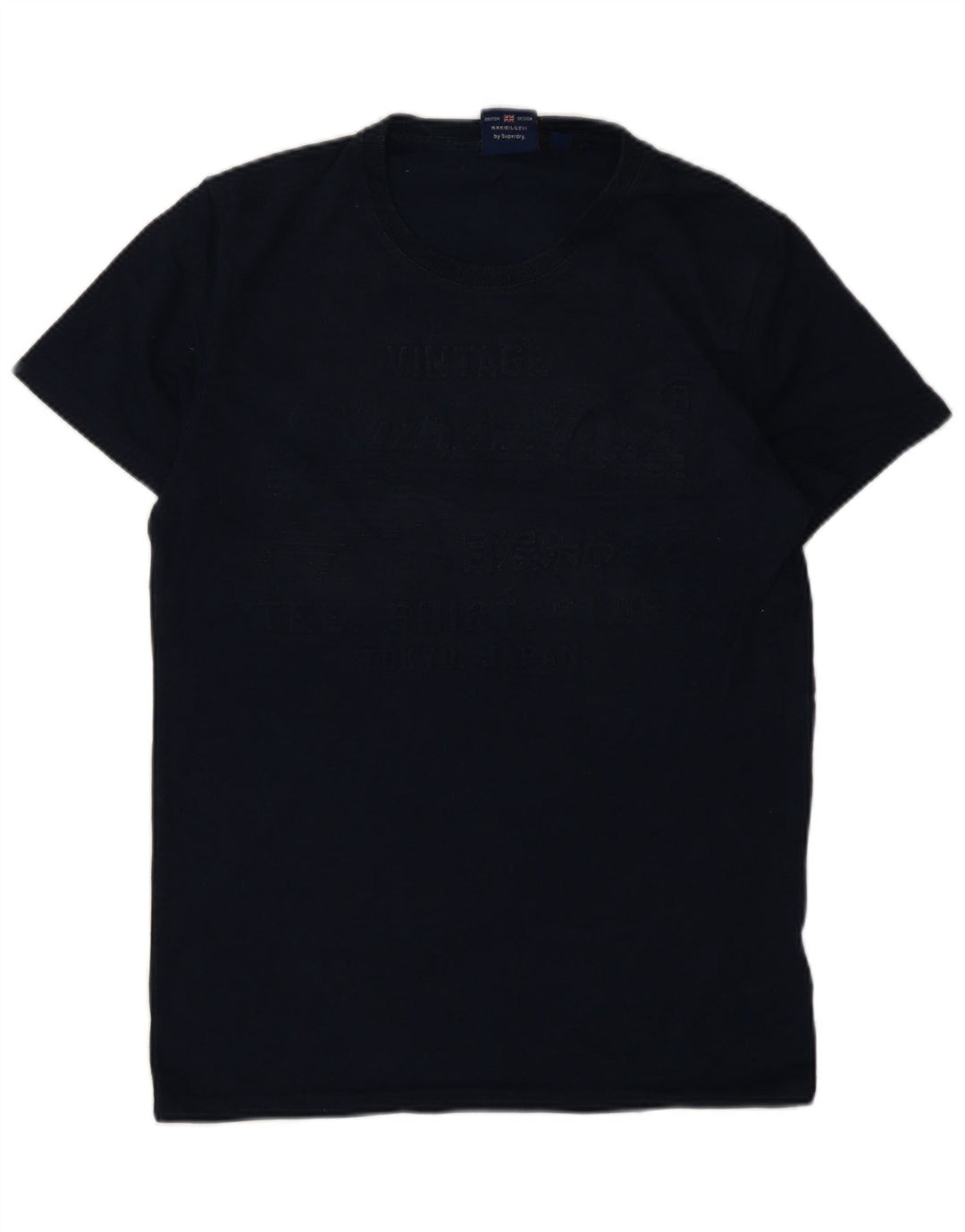 Superdry Camiseta con gráfico gráfico para hombre, parte superior mediana de algodón azul marino