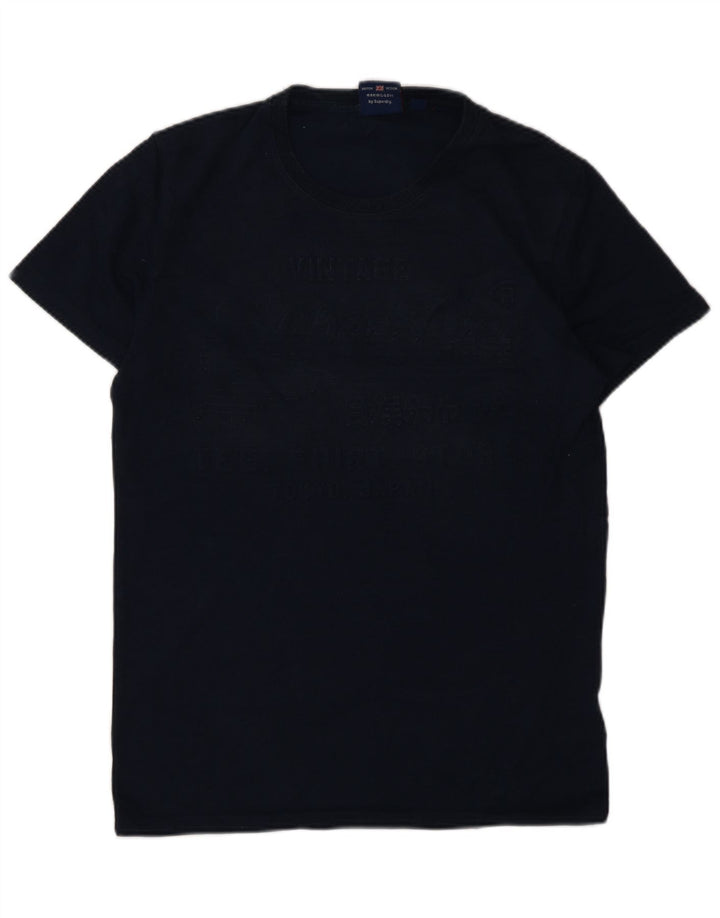 Superdry Camiseta con gráfico gráfico para hombre, parte superior mediana de algodón azul marino