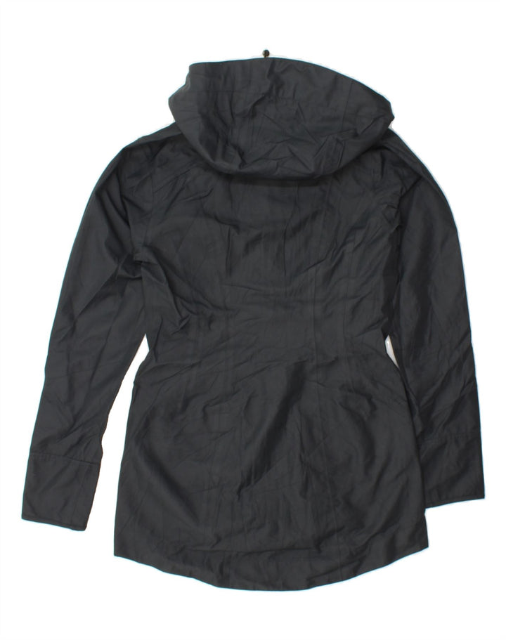 ATHLETA Womens Hooded Raincoat UK 2 2XS Navy Blue Polyester Vintage Athleta and Second-Hand Athleta from Messina Hembry 
