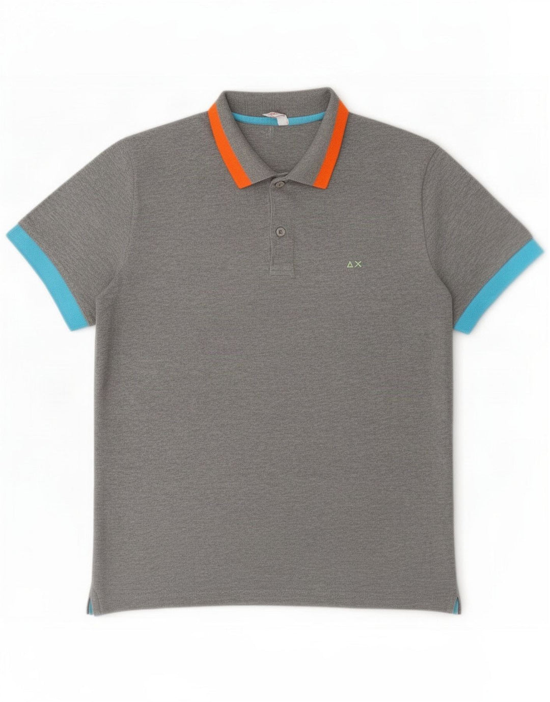 Sun68 Polo para hombre de algodón gris medio