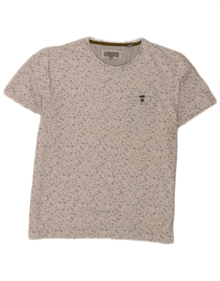 Ted Baker - Camiseta para hombre, talla 5 XL, algodón moteado blanco