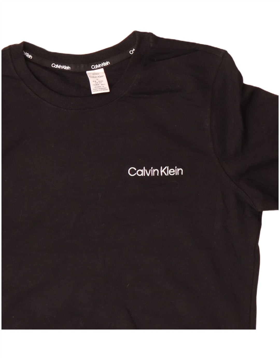 CALVIN KLEIN Sudadera para mujer Jumper UK 40 Mediano Negro Algodón