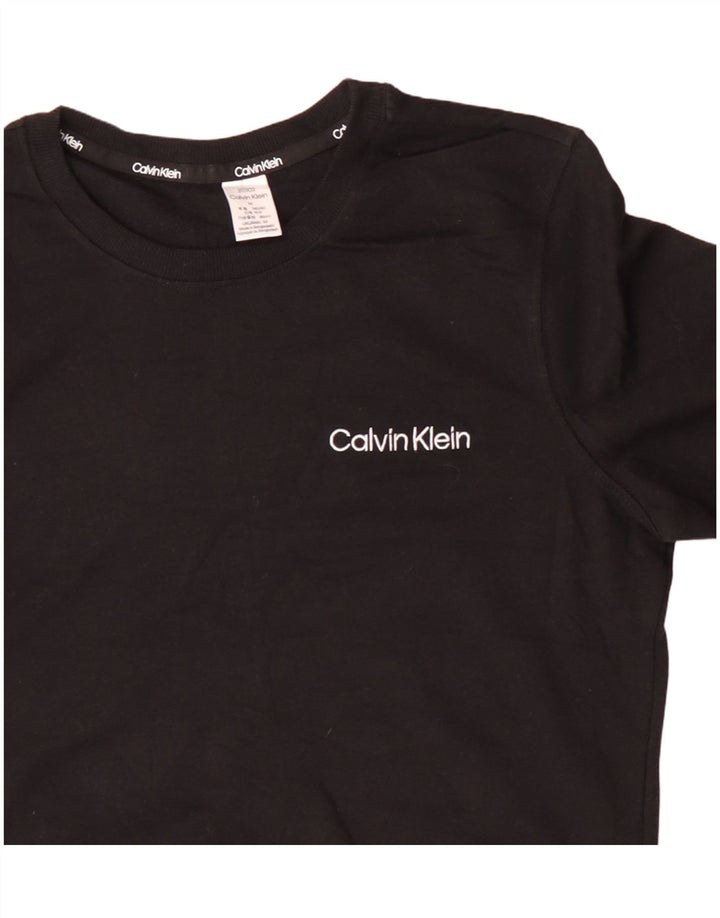 CALVIN KLEIN Sudadera para mujer Jumper UK 40 Mediano Negro Algodón