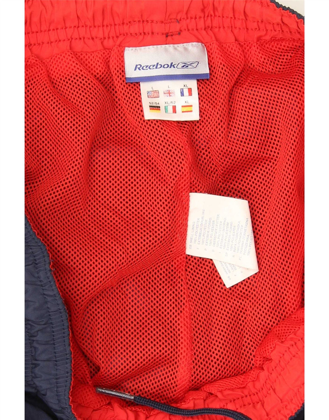 Reebok - Pantalón de chándal con gráfico para hombre, talla grande, color azul marino