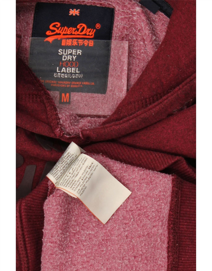 SUPERDRY Jersey con capucha y estampado gráfico de algodón en color burdeos medio para hombre