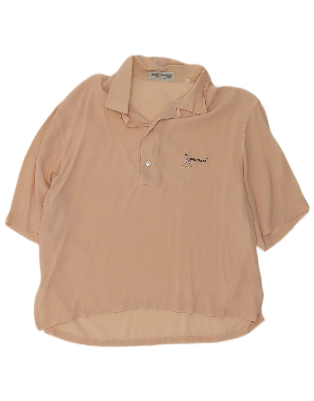 Pancaldi & B Camisa Manga Corta Hombre Talla 15 1/2 39 Medio Beige