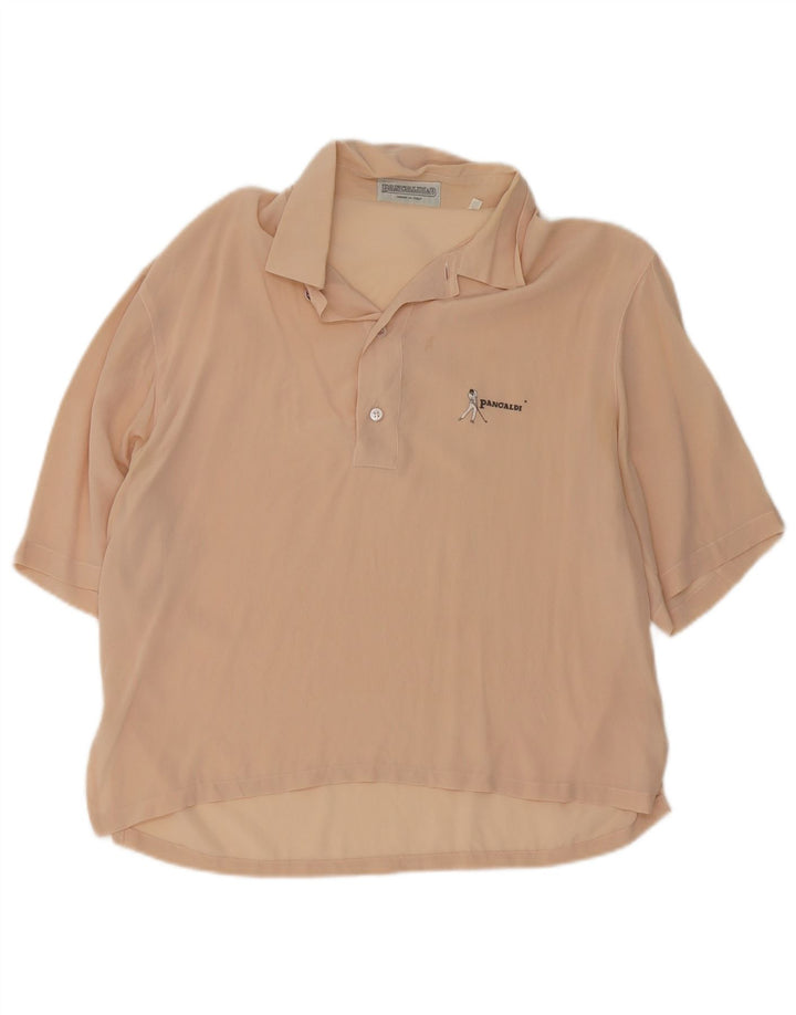 Pancaldi & B Camisa Manga Corta Hombre Talla 15 1/2 39 Medio Beige