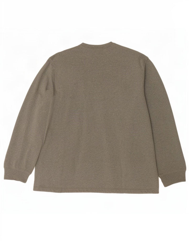 Dkny Hombre Sudadera Gráfica Jersey Grande Algodón Gris