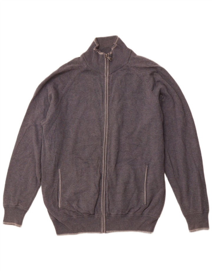 Marks & Spencer Cárdigan para hombre de algodón gris medio