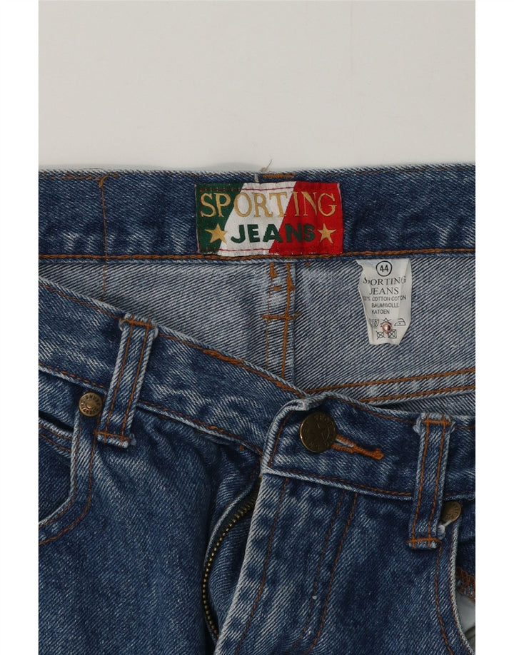 Jeans cónicos deportivos para mujer IT 44 Medium W30 L27 Algodón azul