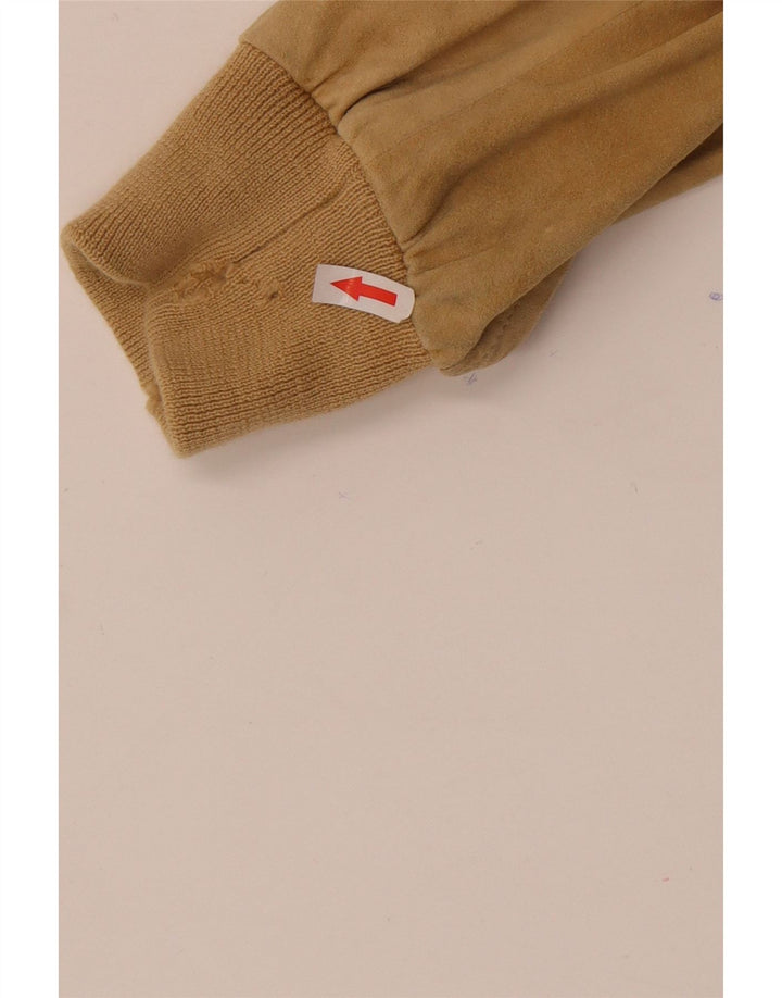 Vintage hombres ante bomber chaqueta Reino Unido 38 medio beige