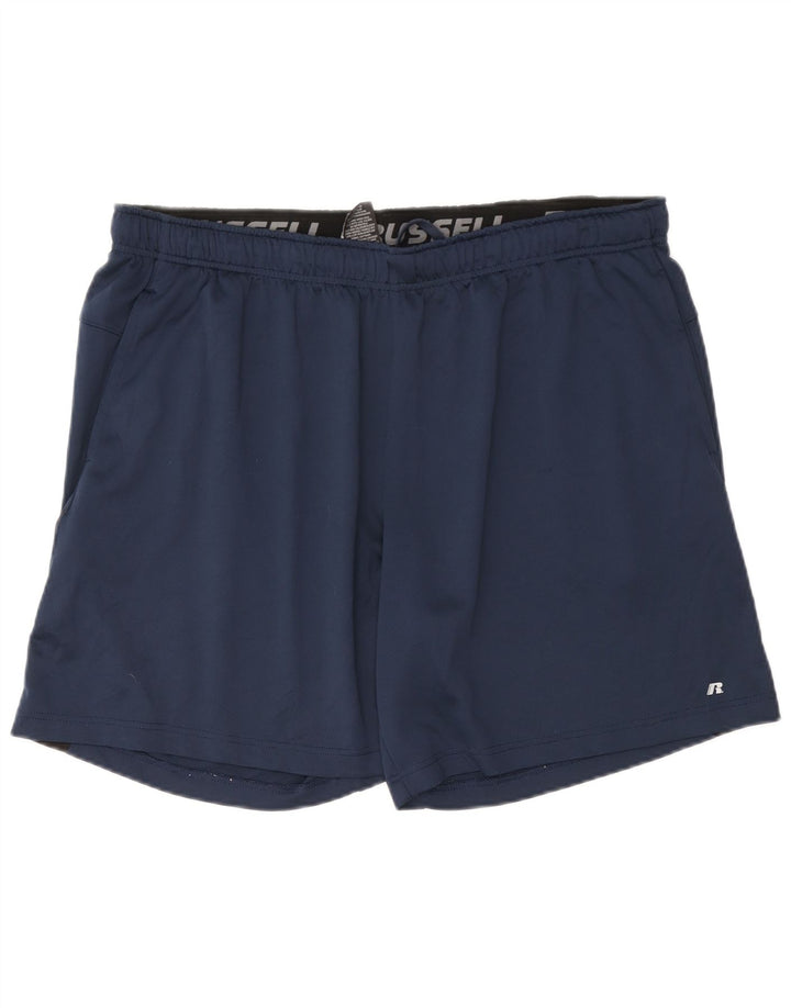 Russell Athletic Pantalones cortos deportivos Dri-Power para hombre, 2XL, color azul marino