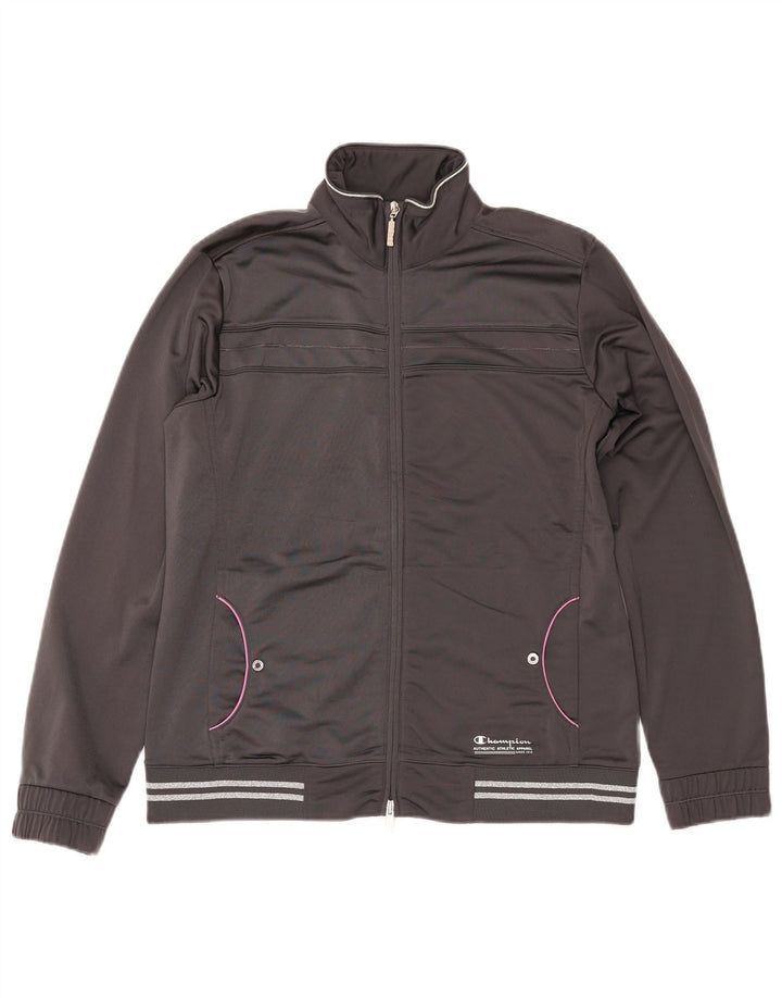CHAMPION Chaqueta superior de chándal para mujer UK 14 Poliéster gris medio
