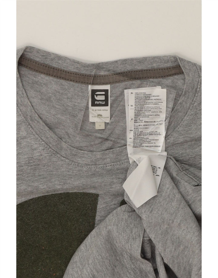 G-STAR Mens Graphic T-Shirt Top Medium Grey Cotton Vintage G-Star and Second-Hand G-Star from Messina Hembry 