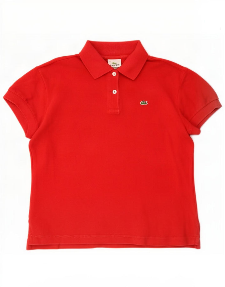 Polo corto para mujer Lacoste Talla 40 Algodón rojo mediano