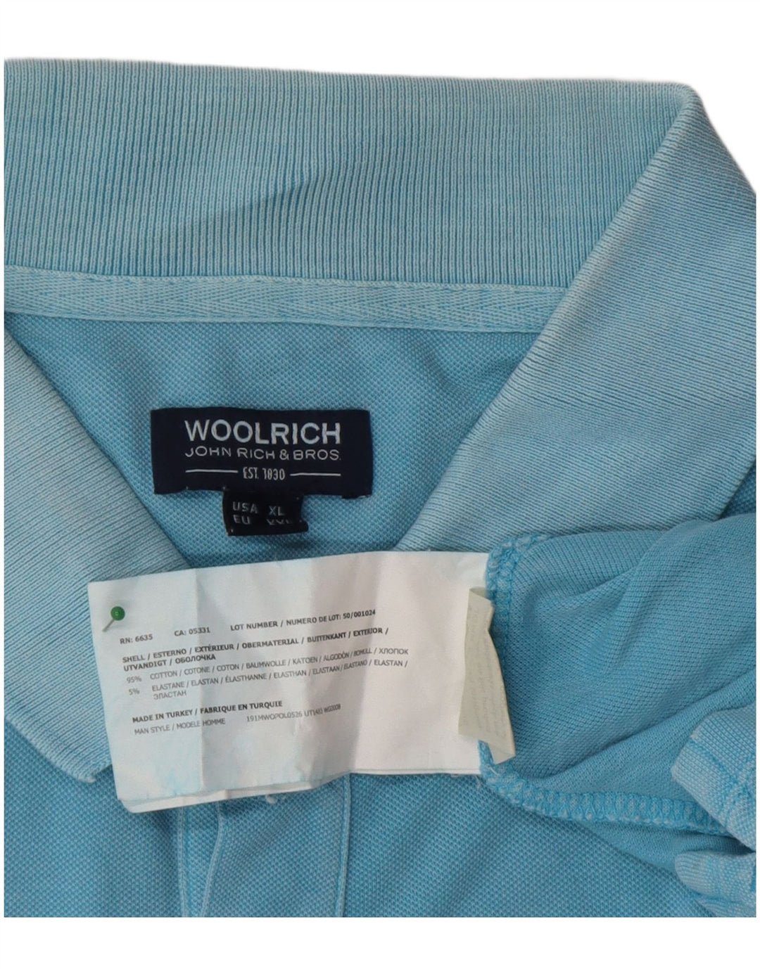 Woolrich Polo para hombre 2XL Algodón azul