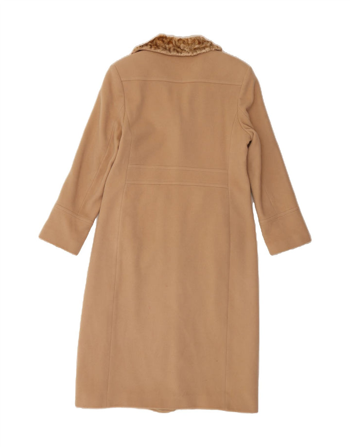 MARKS & SPENCER Womens Overcoat UK 14 Medium Beige Wool Vintage Marks & Spencer and Second-Hand Marks & Spencer from Messina Hembry 