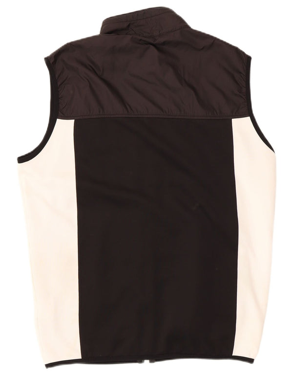 Calvin Klein Chaleco acolchado Luiz para hombre UK 40 Large Nylon color block negro