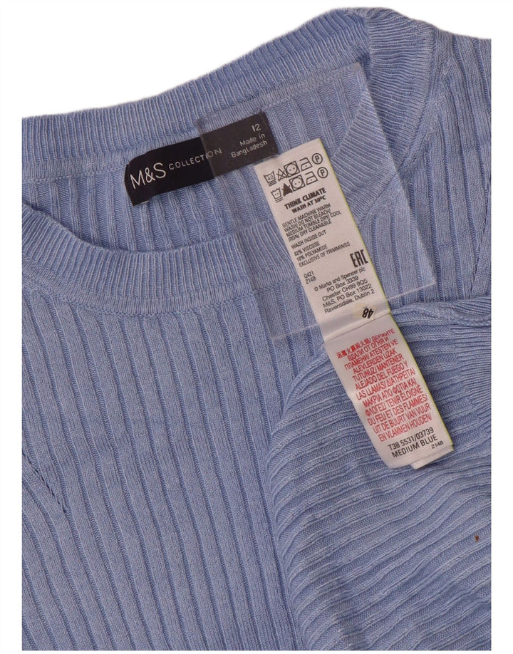 Marks & Spencer Jersey con Cuello Barco para Mujer UK 40 Azul Medio
