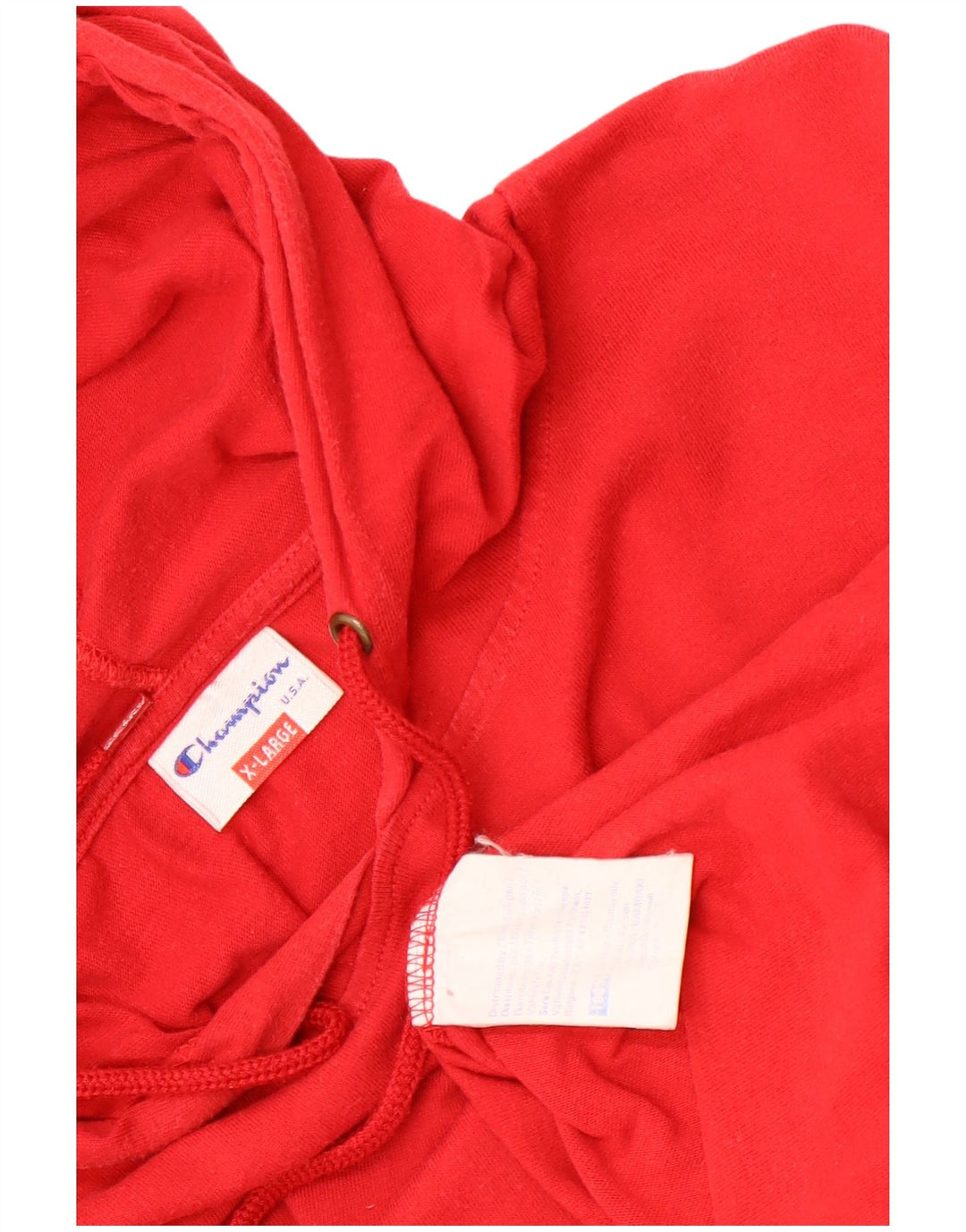 Champion Top gráfico con capucha para hombre manga larga XL algodón rojo