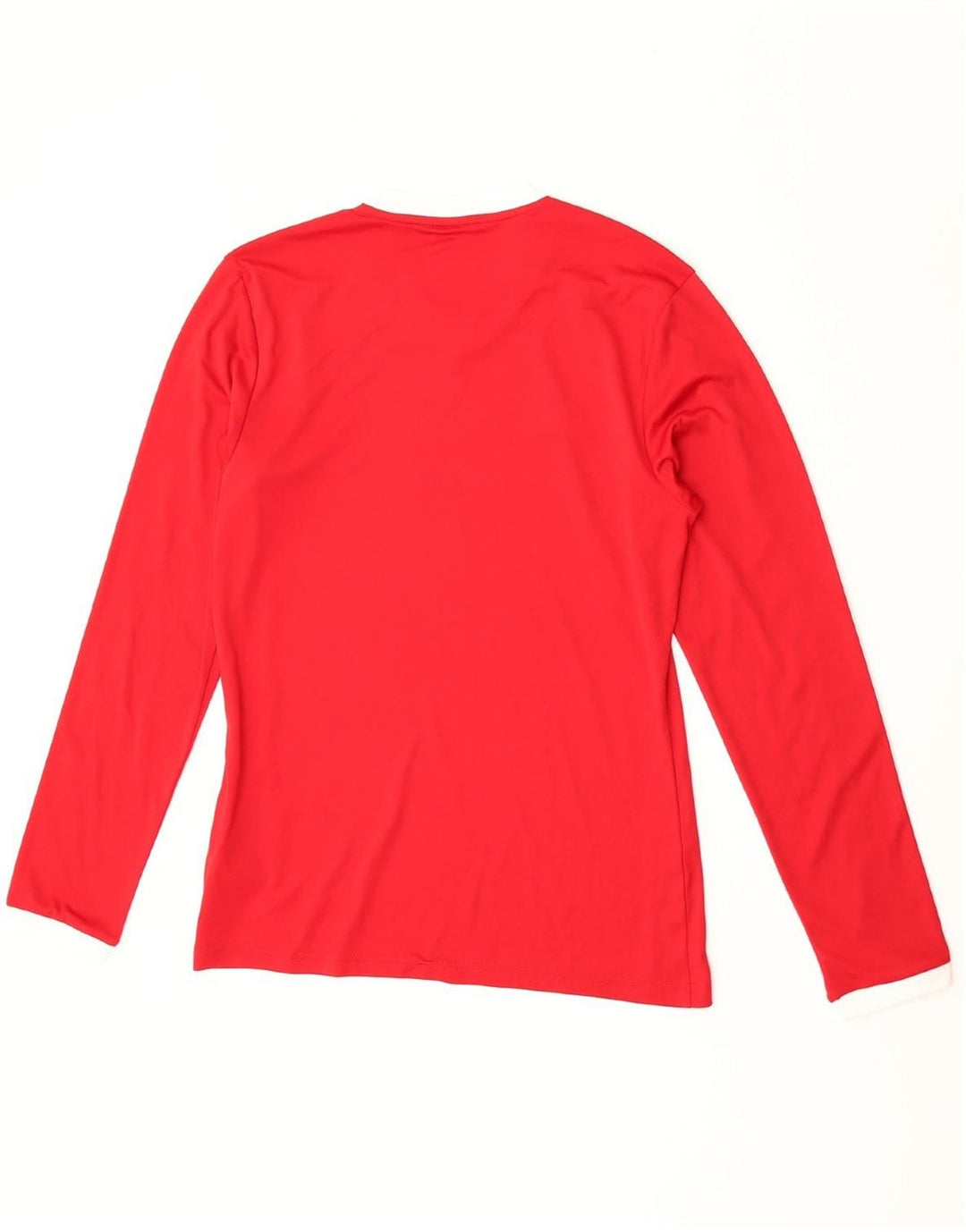 ADIDAS Hombres Climalite Top Manga Larga Pequeño Poliéster Rojo