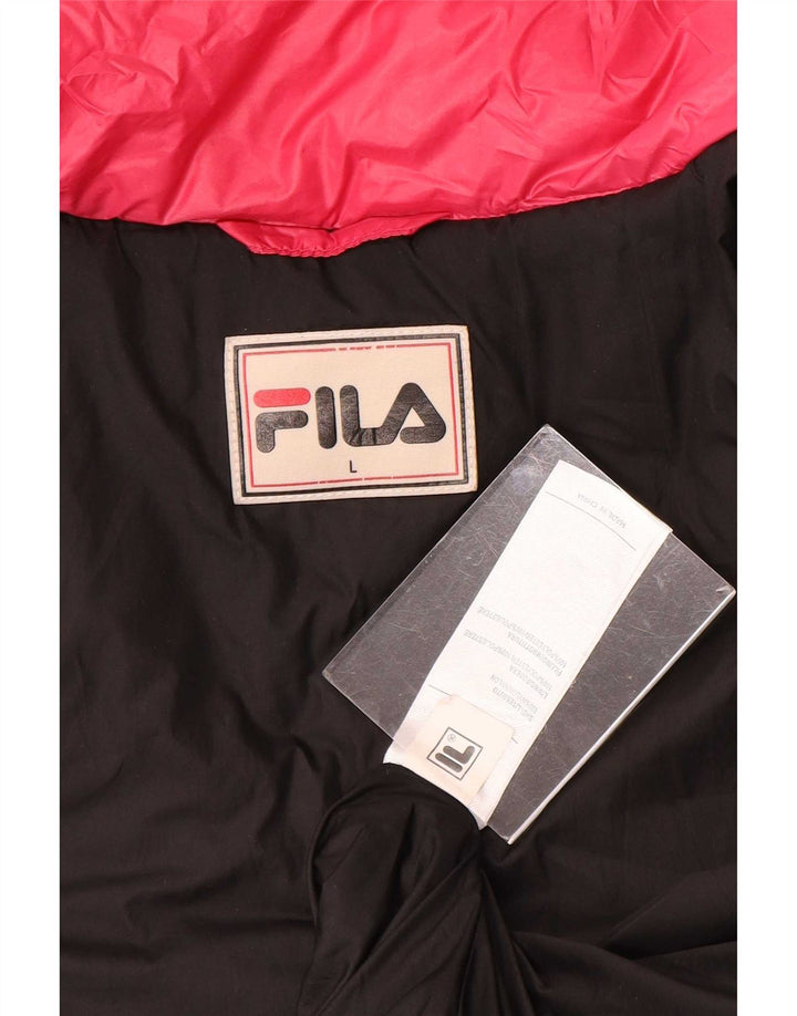 Fila Chaqueta acolchada para mujer UK 40 Grande Poliéster con bloques de color multicolor