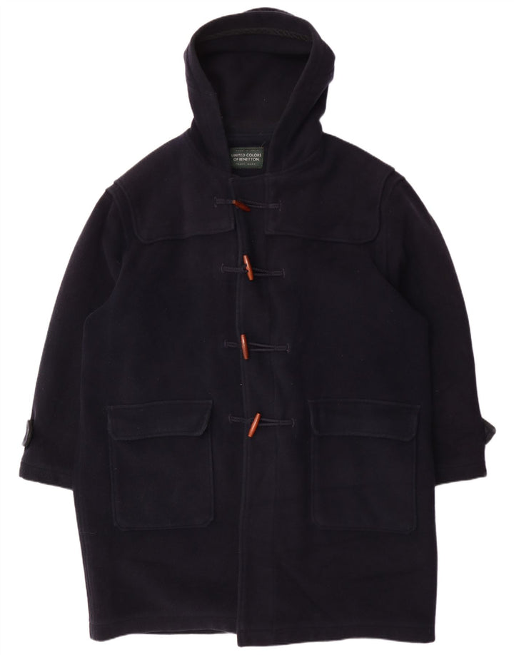 BENETTON Trenca con capucha para hombre IT 54 2XL Lana azul marino