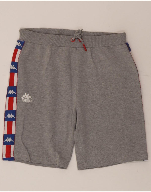 Kappa Hombre Pantalones cortos deportivos con estampado de algodón en bloques de color gris medio