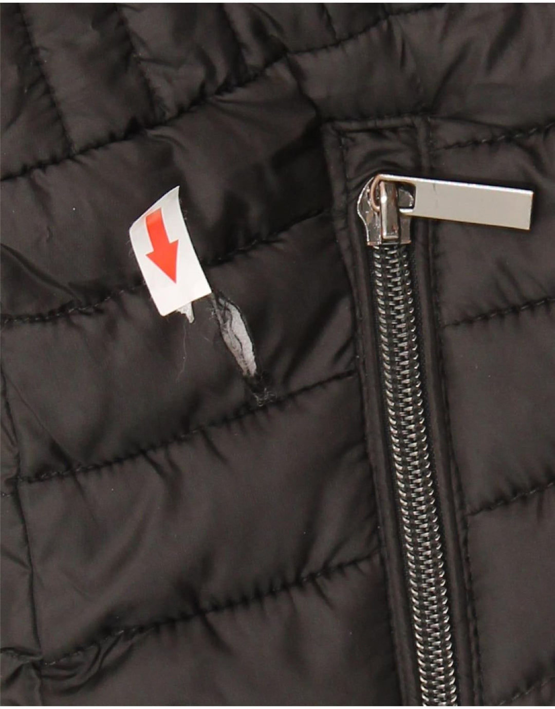 Zara Mujer Chaqueta Acolchada Con Capucha UK 10 Small Poliéster Negro
