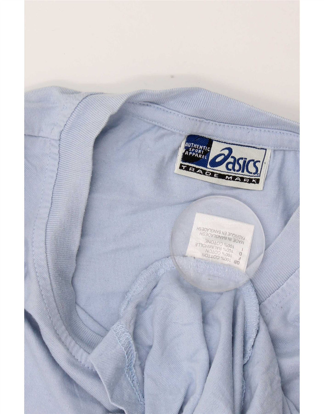 Camiseta Asics Hombre Top XL Algodón A Rayas Azul