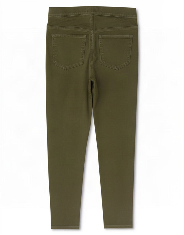 Marks & Spencer Jeans Jegging Cortos para Mujer UK 10 Small W27 L25 Algodón Caqui