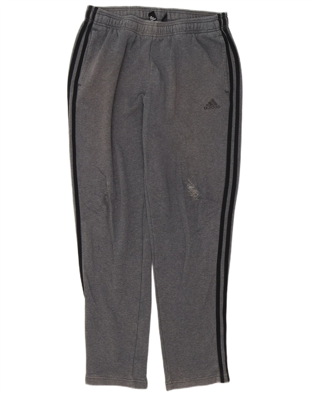 Adidas - Pantalón de chándal para hombre, talla grande, algodón gris