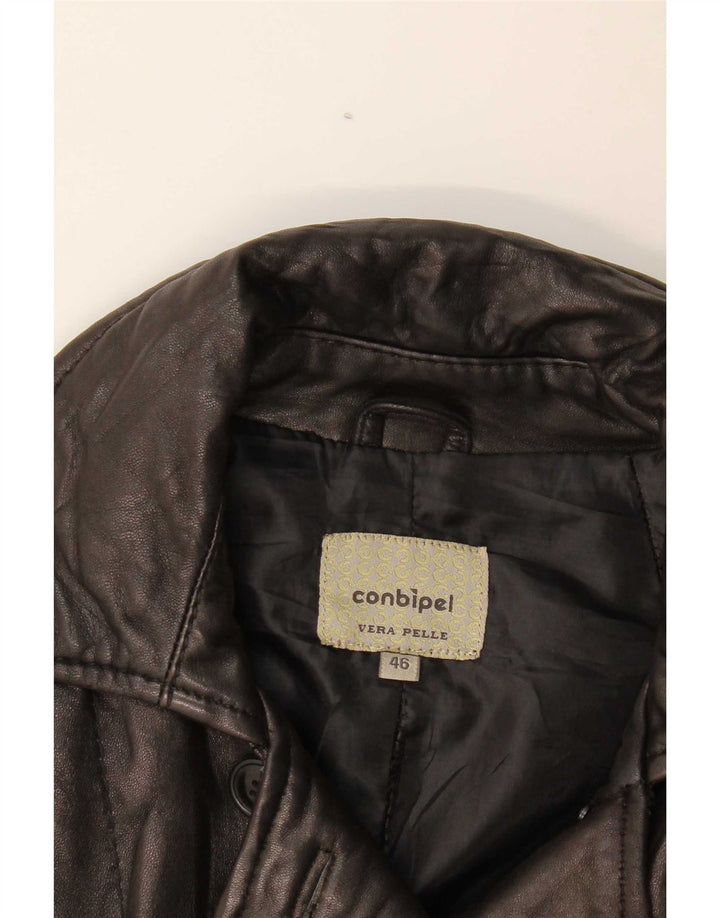 Conbipel Chaqueta de cuero para mujer IT 46 Cuero marrón grande