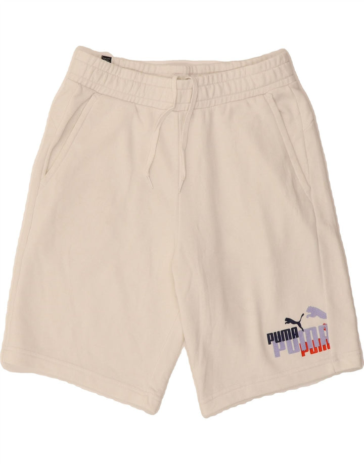 PUMA Mens Graphic Sport Shorts Medium White Vintage Puma and Second-Hand Puma from Messina Hembry 