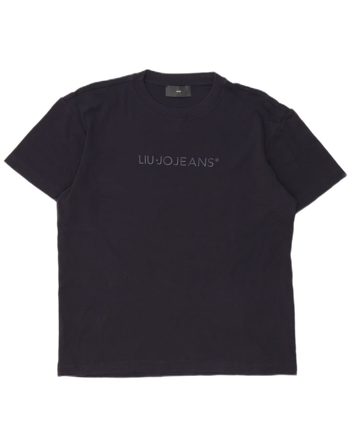 Liu Jo Hombre Camiseta Gráfica Top Medium Azul Marino